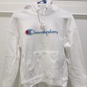 CHAMPION Reverse Weave White Womens Hoodie